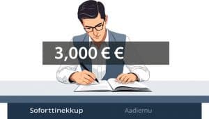 3.000 Euro Sofortkredit ohne Bonitätsprüfung