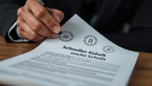 Schnellen Kredit ohne Schufa