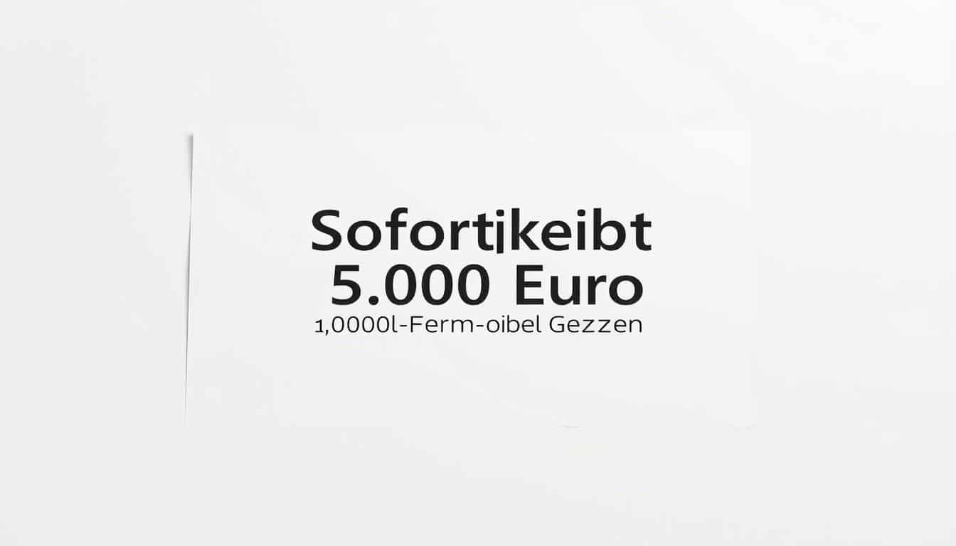 Sofortkredit 5.000 Euro ohne Fragen